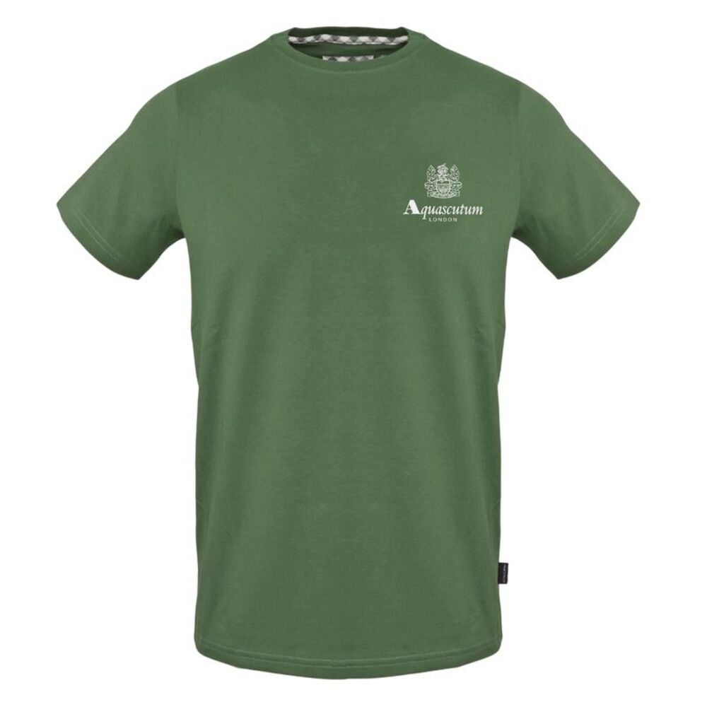Aquascutum Mens Printed T-Shirt / Military Green
